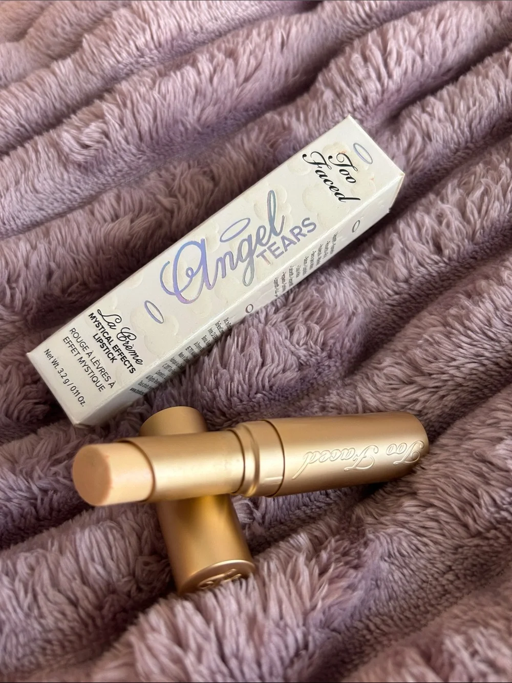 NIB Too Faced Angel Tears La Crème Mystical Effects Lipstick